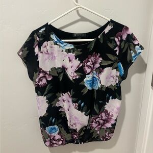 Floral blouse with black back